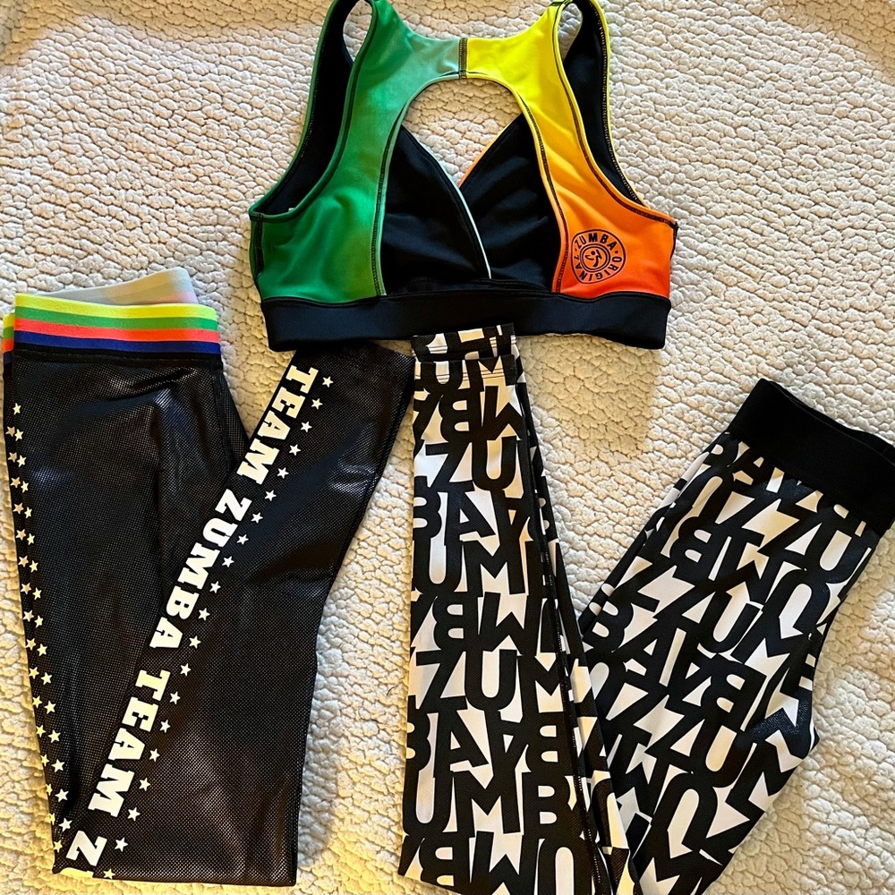 Size Small leggings and Medium sports bra